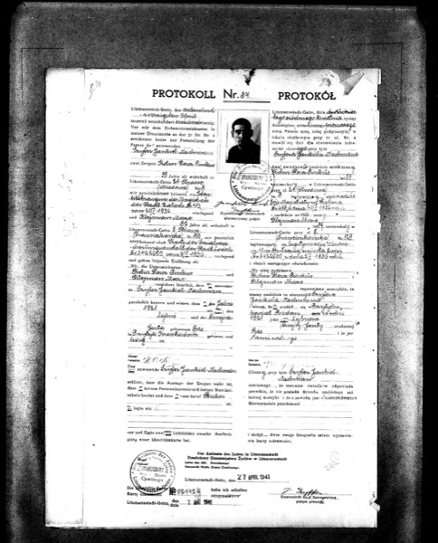 Documento de registro de Jacó Szyfer