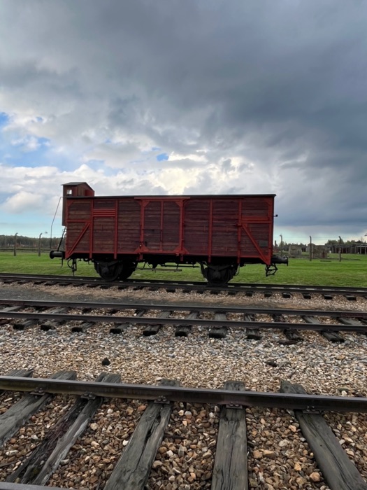 Vagão preservado em Auschwitz-Birkenau